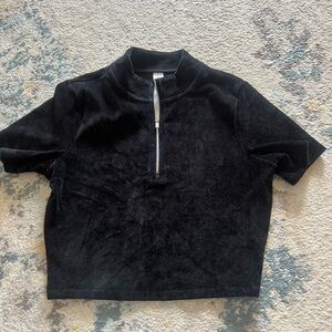 ALO half zip crop top